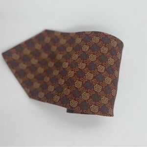 Giorgio Armani Brown Silk Tie Luxurious Accessory